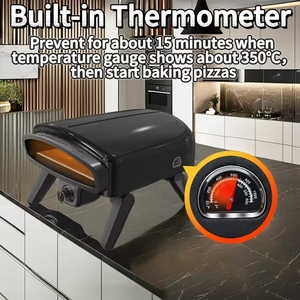 <span class=keywords><strong>Forno</strong></span> per Pizza Portatile a <span class=keywords><strong>Gas</strong></span> da 14 Pollici per Campeggio e Uso Esterno <span class=keywords><strong>con</strong></span> Gambe Pieghevoli - Product Image 2