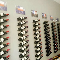 Porte-bouteilles mural en fer de style européen, design minimaliste et moderne pour les bars et la maison