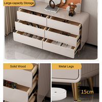 Commode haute personnalisable OEM, finition blanche moderne, 5+ tiroirs, certifiée CE, en bois, pour chambre d'appartement, écologique
