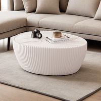 Modernes Schlichtheit-Design Kleiner Wohnzimmertisch für Apartments Unregelmäßig Gänseei-förmiger Kreativer Steinplatten-Couchtisch