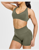 Ensemble de vêtements de sport pour le yoga, vêtements de sport pour le yoga, pantalon de fitness à taille haute pour soulever les hanches, ensemble de shorts de cyclisme de trois pouces