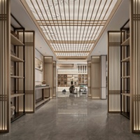 Plans de conception de maisons personnalisées de style chinois moderne pour appartements, chambres, salons, hôtels, aménagement intérieur et mobilier