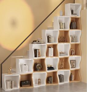 Nueva Llegada Durable Combinación Libre Sala de Estar Gabinetes Librerías Soporte de Esquina Madera PVC Tablero de Densidad Estantería - Product Image 2