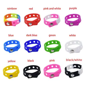 wholesale Various Color soft silicone wristbands PVC Bracelet with shoe charms for Promotional Gift