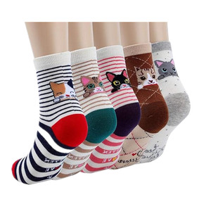 <span class=keywords><strong>Calzini</strong></span> da Donna con Motivi di Gatti Carini, Calze alla Moda in Cotone per Ragazze, <span class=keywords><strong>Calzini</strong></span> <span class=keywords><strong>Fantasia</strong></span> all'Ingrosso - Product Image 5
