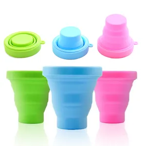 Tasse de gargarisme de Camping Portable, tasse de voyage pliante en Silicone pour sortir en voyage