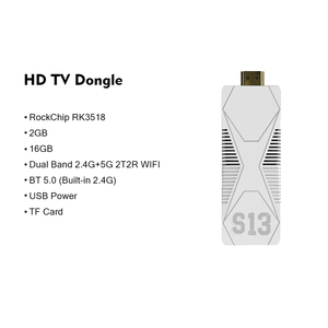 Meilleur prix S13 Snap TV <span class=keywords><strong>Stick</strong></span> <span class=keywords><strong>Android</strong></span> 14 RK3518 2 Go de RAM 16 Go de ROM Streaming <span class=keywords><strong>4K</strong></span> BT5.0 WiFi 2.4G/5G Télécommande vocale 2.4G HD <span class=keywords><strong>Fire</strong></span> TV <span class=keywords><strong>Stick</strong></span> - Product Image 2