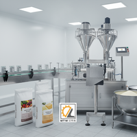 Équipement de remplissage automatique MTW à 2 têtes pour fruits, légumes, farine de blé et poudre de parmesan