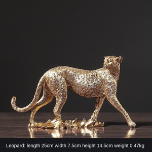 Decorazione della casa Della Resina Del Leopardo statua Retro Animale scultura per l'<span class=keywords><strong>arredamento</strong></span> del desktop ingresso ufficio di gabinetto ornamenti - Product Image 3
