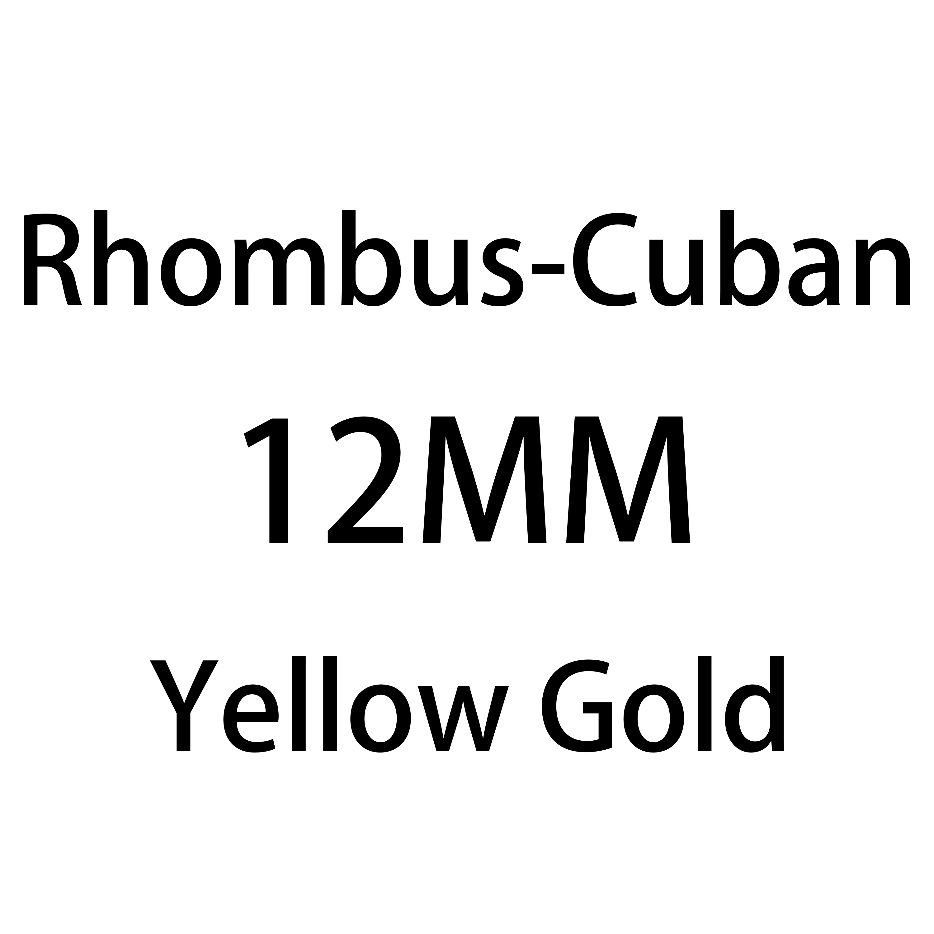 Oro Amarillo de 12 MM