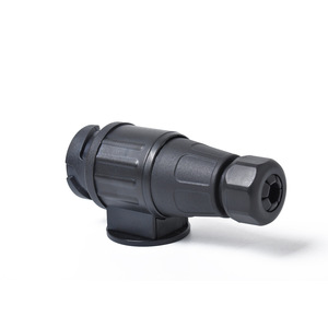 Conector de remolque impermeable de 13 pines y 12V, macho, de plástico negro con contactos dorados, estándar Mo-167 para luz de remolque - Product Image 2