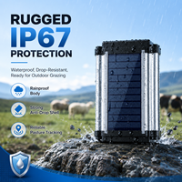 Traceur GPS portable pour bétail à énergie solaire, étanche IP67, suivi en temps réel, stockage LBS sur le cloud, autonomie de 3 ans, compatible PC