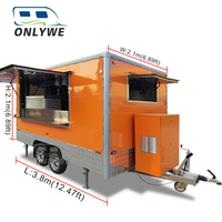 China alimentos carrinhos e reboques de alimentos totalmente equipada pequeno café móvel cachorro-quente fast food caminhão reboque com cozinha completa para eua