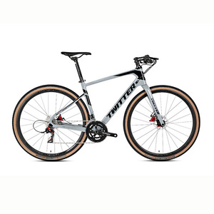 Bicicleta de Gravel Twitter con Cuadro de Carbono 700c, Frenos de Disco Dobles, Bicicleta Urbana para Carretera - Product Image 4