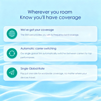 Rastreador GPS con Tarjeta SIM GSM 2G para IoT, Compatible con Aplicaciones para Android y PC, Acceso a Internet Global (150 Países), Batería Recargable a Prueba de Agua
