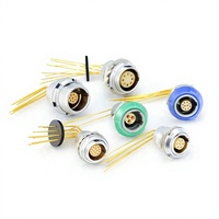 Connecteur multi-prises femelle auto-bloquant de qualité médicale série ECG 1B, protection IP64, angle de 90 degrés, à broches