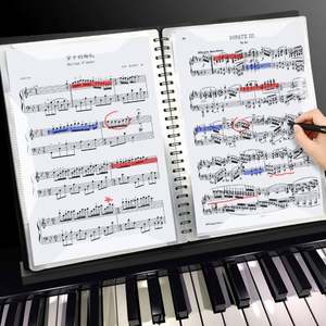 Entrega Rápida, Libro de Datos A4 de Plástico para Negocios, Creativo, Multicapa, 40/60 Páginas, Impresión Serigráfica, para Estudiantes, Profesores, Música, Piano - Product Image 6