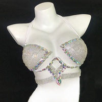 En gros Maillot de bain deux pièces micro mini extrême avec cristaux et diamants, style bikini, avec cintres
