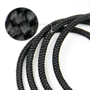 أسود اللون متعدد شعيرات متعدد البروبيلين الصلبة حبل مضفر 8mm10mm الساخن بيع