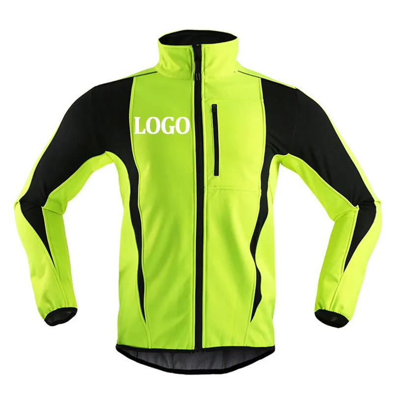 Custom Thermal Softshell Cycling Jacket Winter Windproof Waterproof Cycling Jersey