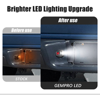 Feux de plaque d'immatriculation LED de style X à lentille rouge pour Dodge Dakota 1997-2011 Mitsubishi Raider, lumière blanche et rouge, 55055292, lot de 2 pièces