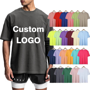T-shirt imprimé personnalisé pour hommes à col rond 100% coton tricoté tissu surdimensionné t-shirts imprimables en polyester vierge - Product Image 4