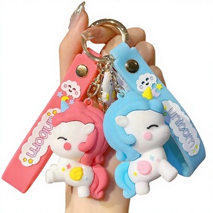 Portachiavi 3D <span class=keywords><strong>Unicorno</strong></span> Cartone Animato Carino, Ciondolo Kawaii per <span class=keywords><strong>Borsa</strong></span>, Ciondolo da Polso per Ragazza, Charm per <span class=keywords><strong>Borsa</strong></span> con Motivo Gatto - Product Image 4