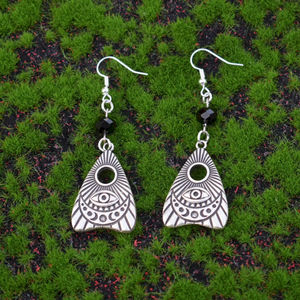 Anting-anting persegi bulan matahari berongga Vintage anting-anting fase bulan sabit semua melihat mata liontin perhiasan Gotik perhiasan Wiccan - Product Image 4