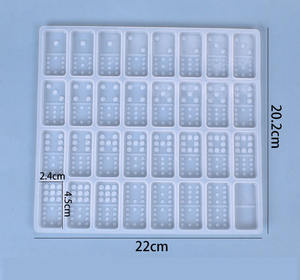 Moho de resina epoxi de cristal DIY, moho de dominó con personalidad casera, par creativo de <span class=keywords><strong>Pai</strong></span> - Product Image 5