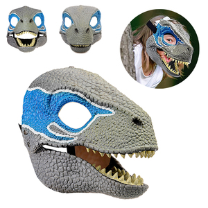Máscara de dinosaurio de mandíbula móvil de dragón 3D, decoración de dinosaurio de mandíbula móvil para fiesta de Halloween, decoración de máscara de Cosplay, juguete divertido - Product Image 5