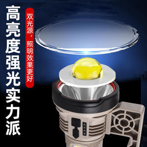 Cross Border <b>Rechargeable</b> Flashlight W1819 High Beam <b>Flood</b> <b>Light</b> For Outdoor Patrol Firefighting Emergency Use - Product Image 1