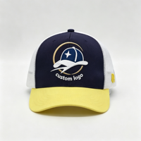 Casquette de baseball trucker personnalisable avec votre logo, en coton, 5 panneaux, maille, fermeture snapback, pour homme, avec patch brodé 3D, vente en gros