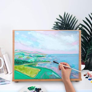 Tavolo da disegno in legno regolabile cavalletto 16 1/2 12 pollici 1/8 disegno tavolo da disegno per artisti che cadono dipinti d'arte - Product Image 6