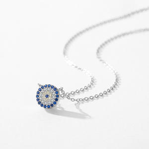 Collier pendentif œil du diable en argent sterling 925 personnalisé de haute qualité, bijoux pour femmes, cadeaux - Product Image 3