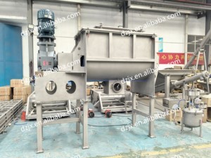 Dzjx OEM Với Chất Lỏng Và Bột 500Kg 5000 Lít 1 Tấn Công Suất Protein Lớn Ribbon Ngang <span class=keywords><strong>Mixer</strong></span> Máy Xay Sinh Tố Trộn Máy - Product Image 6