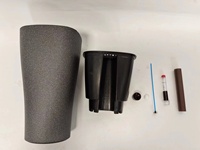 Vente directe usine – Petits pots de fleurs modernes en plastique PP à auto-amorçage, couleurs personnalisables pour table, bureau et jardin