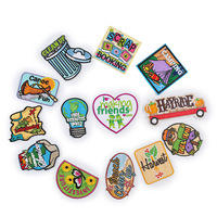 Patchs brodés à thème camping en plein air, thermocollants et à coudre, badges d'aventure naturelle pour pantalons, chapeaux, vêtements, décoration DIY