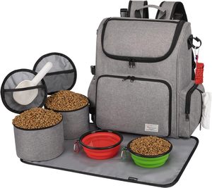 Échantillon gratuit Transporteur de voyage pour animaux de compagnie à hauteur flexible pour chats et chiens | Sac de transport pour animaux de compagnie à côtés souples avec clips de sécurité - Product Image 1