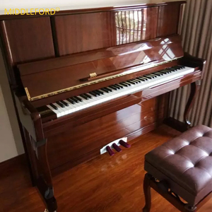 Middleford 88 Touches Bébé <span class=keywords><strong>Chinois</strong></span> <span class=keywords><strong>Piano</strong></span> Classique Chocolat <span class=keywords><strong>Piano</strong></span> droit UP123WA avec Tabouret De <span class=keywords><strong>Piano</strong></span> Réglable - Product Image 3