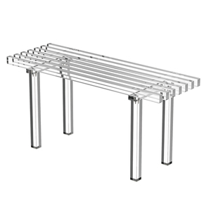 Hojas de acrílico gruesas sólidas de 35 pulgadas, tornillos combinados, <span class=keywords><strong>Banco</strong></span> de entrada fijo, <span class=keywords><strong>banco</strong></span> de almacenamiento largo y ancho Lucite para dormitorio - Product Image 6