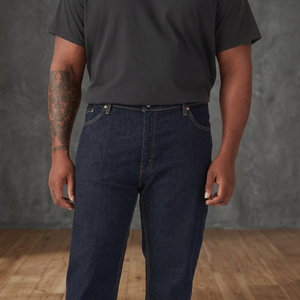 Jeans en denim vintage pour homme, coupe droite, personnalisables, hiver, cinq poches, confortables, vente en gros, marque privée - Product Image 3