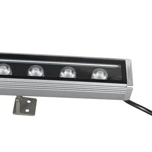 Lâmpada de parede led 24w 48w 96w, exterior, dmx, tira linear, rgb, rgbw, 24v, arandela de jardim, longo, luz de parede