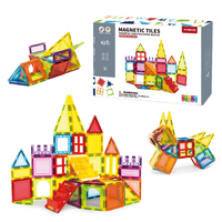 Juguetes Educativos para Niños Pequeños, Bloques Magnéticos 3D DIY, Juego de Bloques de Construcción Magnéticos Transparentes para Niños