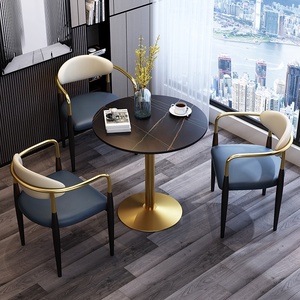 Bắc Âu Thiết Kế Mới Phòng Ăn Set <span class=keywords><strong>High</strong></span> Gloss Đồ Nội Thất Gia Đình Nhỏ Bàn Ăn Hiện Đại Với Ghế - Product Image 2