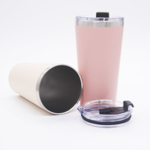 Vaso cónico de acero inoxidable de doble pared, taza de café térmica cónica al vacío con aislamiento, taza de viaje fina de 20oz - Product Image 3