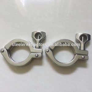 Colliers de serrage sanitaires haute <span class=keywords><strong>pression</strong></span> en acier inoxydable SS304 de 4 pouces avec boulons en laiton - Product Image 6