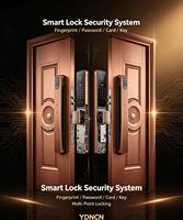 Système de sécurité de porte à double entrée de conception européenne YDNCN, serrure intelligente, structure en alliage d'aluminium résistant aux intempéries, appartement personnalisé