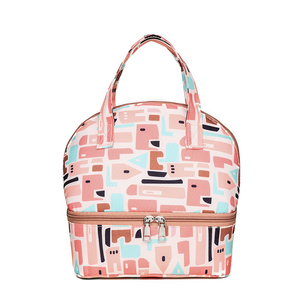 2023 nuevo patrón de impresión aislamiento multicolor de mano comida de moda conveniente bolsa de almuerzo de alta calidad - Product Image 3