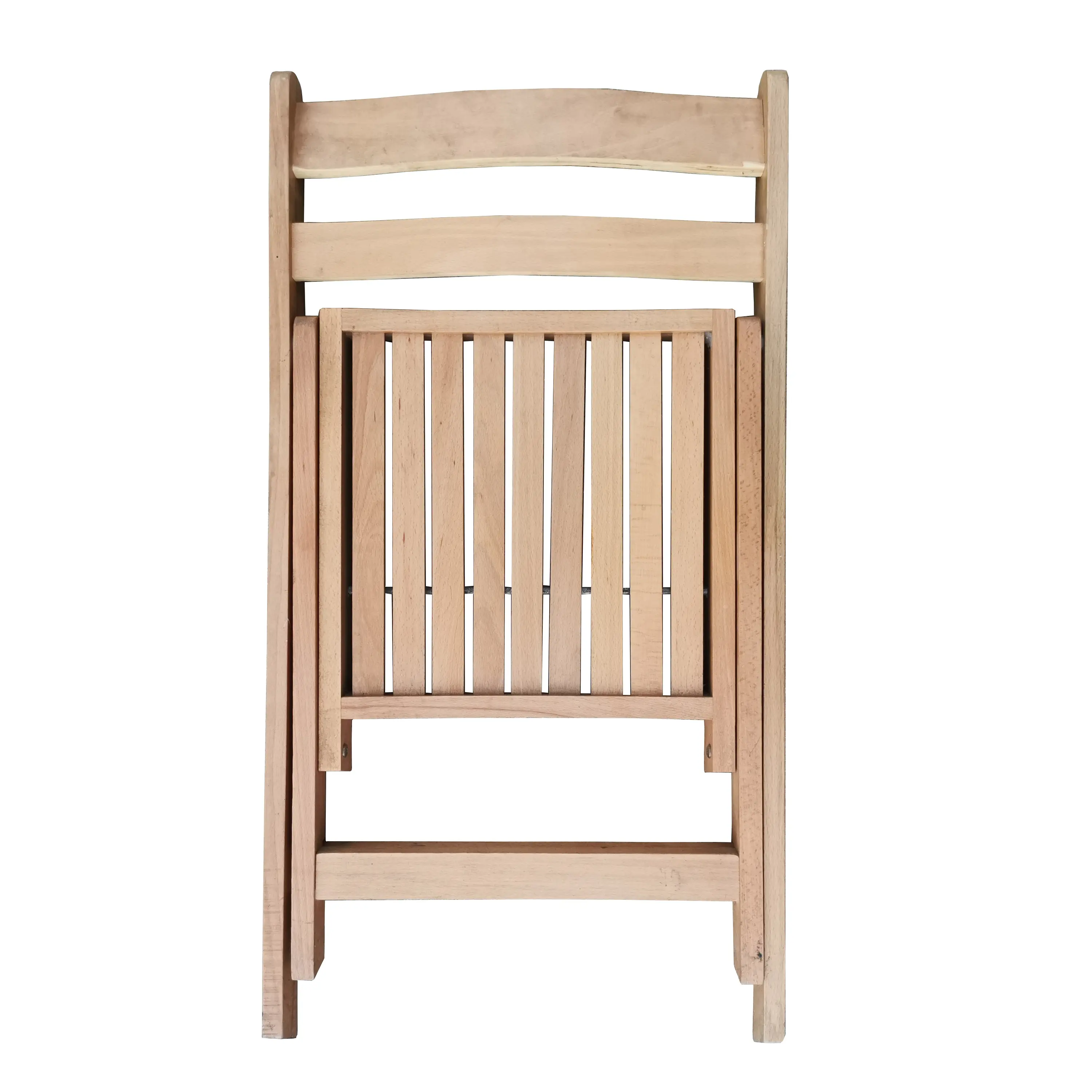 Sunzo kursi lipat kayu Solid luar ruangan, untuk berkemah, pesta, piknik, dan ruang makan