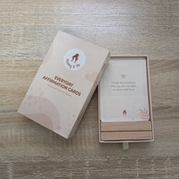 Kartu Afirmasi Perawatan Diri Positif Inspiratif Kesehatan Mental Cetak Desain Khusus Dengan Dudukan dan Penyangga Kayu